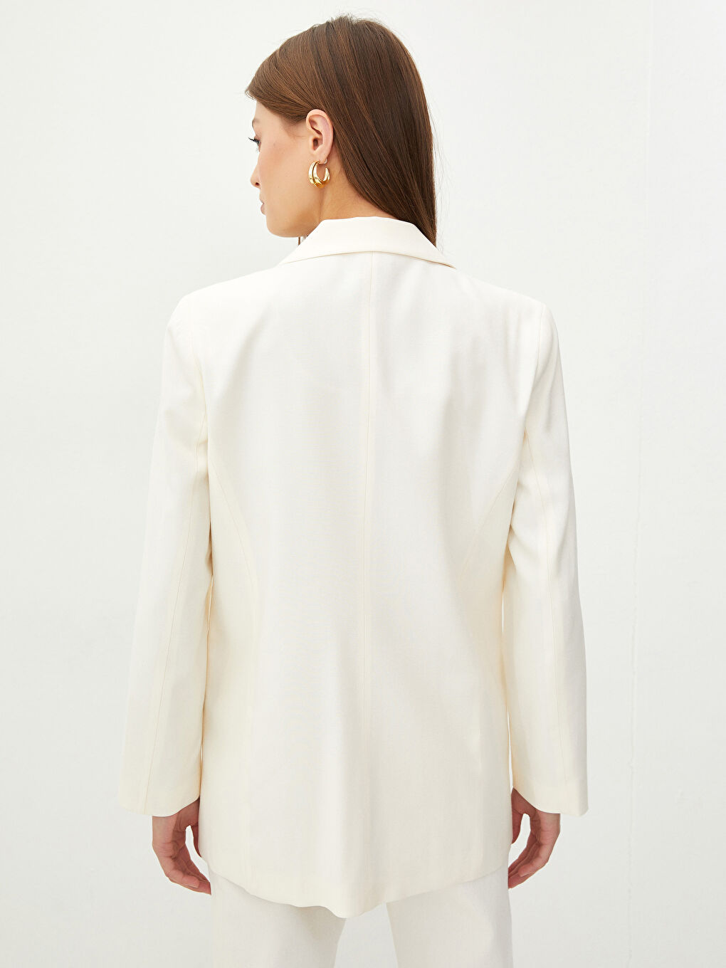 LCW Vision Front Button Closure Long Sleeve Women's Blazer Jacket -S2GA30Z8-FDW