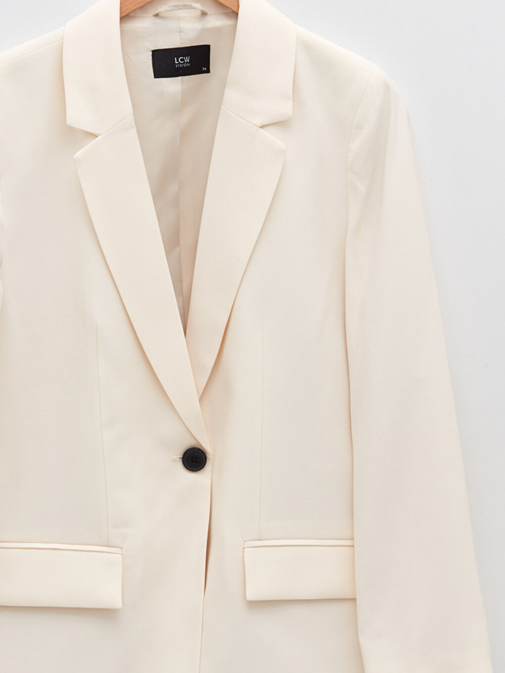 LCW Vision Front Button Closure Long Sleeve Women's Blazer Jacket -S2GA30Z8-FDW