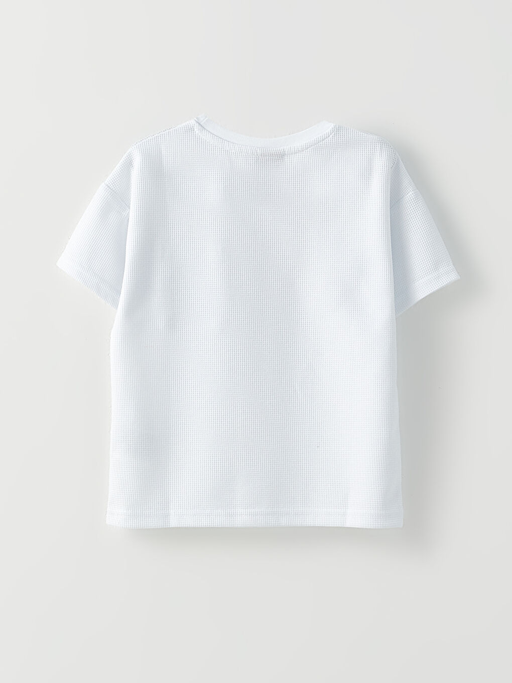 تيشيرت كم قصير أساسي بياقة دائرية للأولاد-1