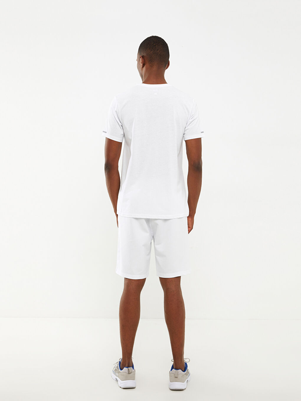 Beyaz Standart Kalıp Erkek Eşofman Takım-4