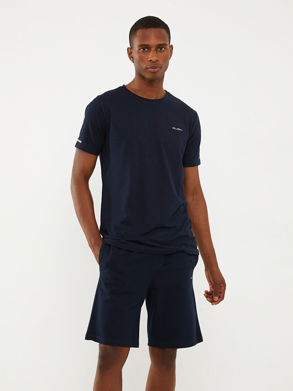 Lacivert Standart Kalıp Erkek Eşofman Takım-1