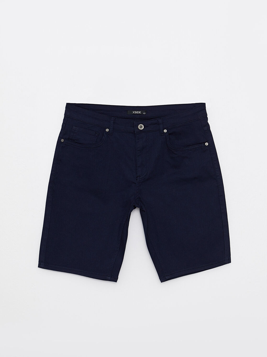 Lacivert Slim Fit Gabardin Erkek Şort-5