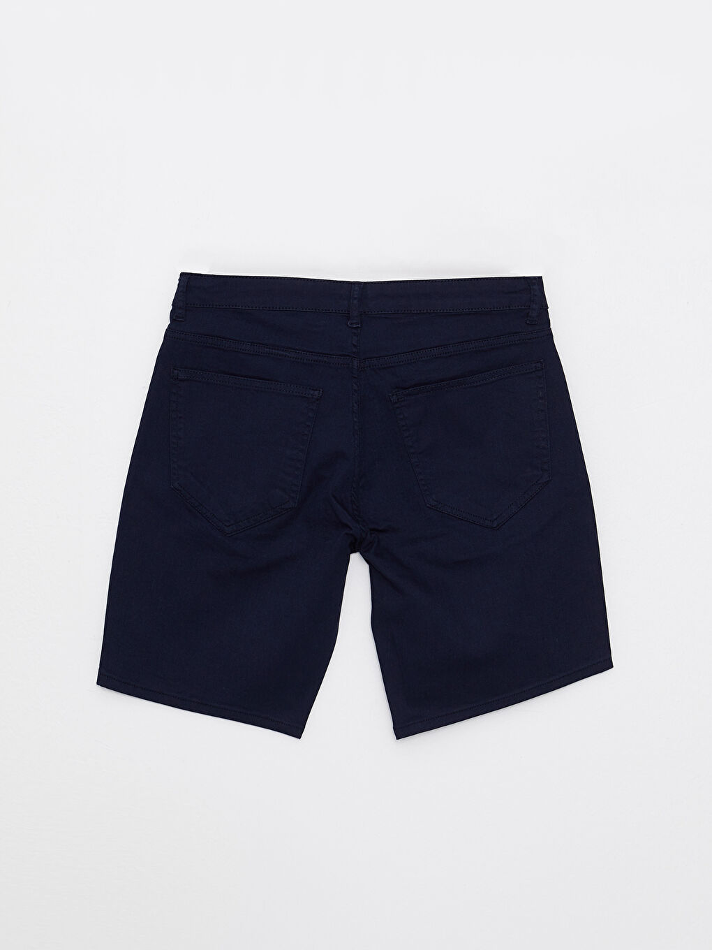 Lacivert Slim Fit Gabardin Erkek Şort-6