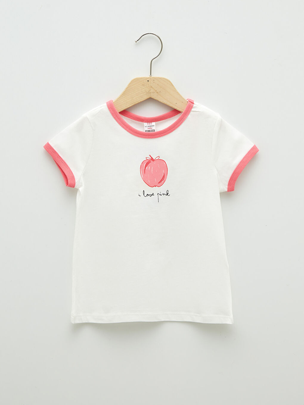 Crew Neck Short Sleeve Printed Cotton Baby Girl T-Shirt and Tights Set of 2-1