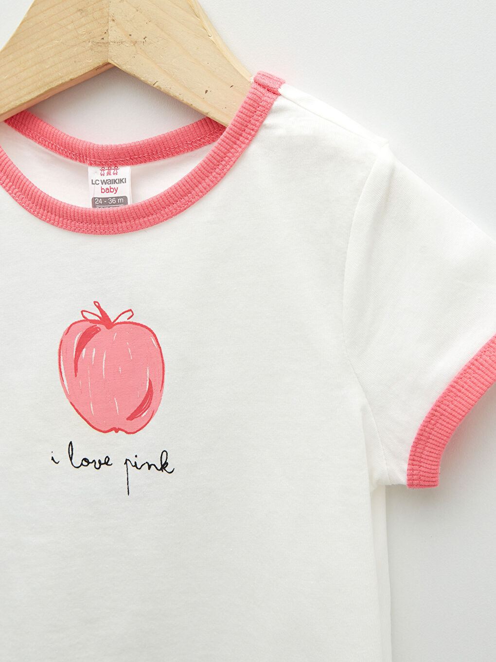 Crew Neck Short Sleeve Printed Cotton Baby Girl T-Shirt and Tights Set of 2-5