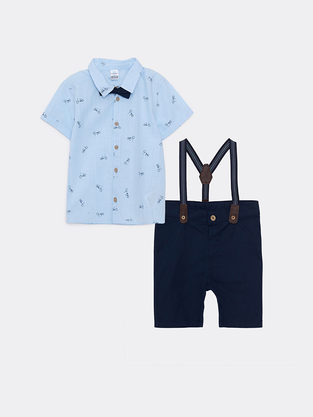 Short Sleeve Printed Cotton Baby Boy Set of 4