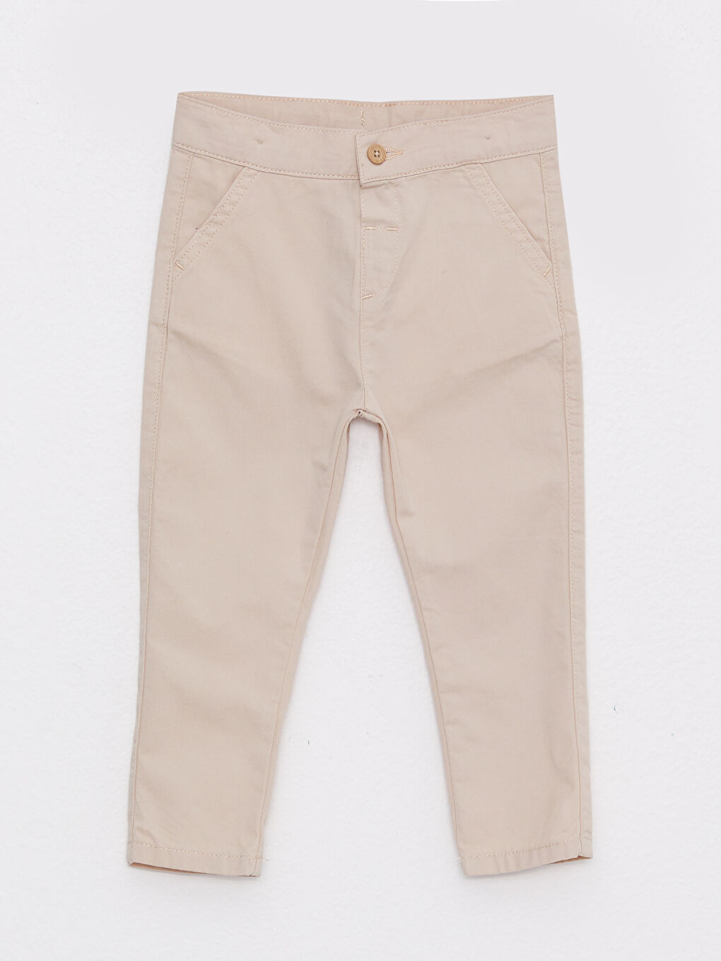 Grandad Collar Long Sleeve Patterned Baby Boy Poplin Shirt and Trousers-3