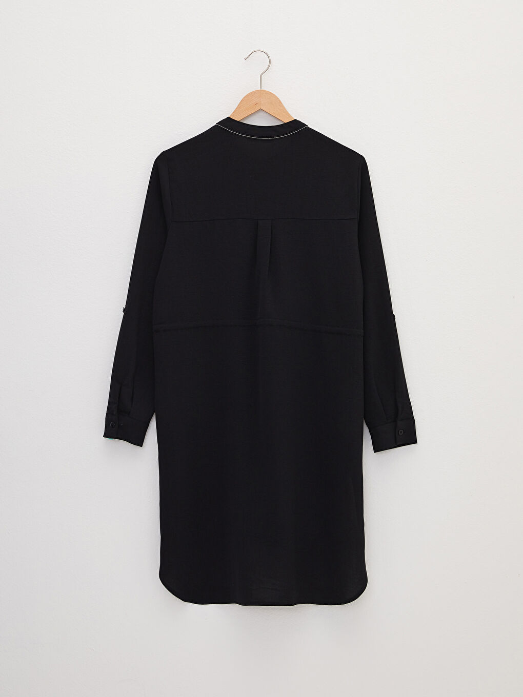 Grandad Collar Plain Long Sleeve Women's Tunic-10