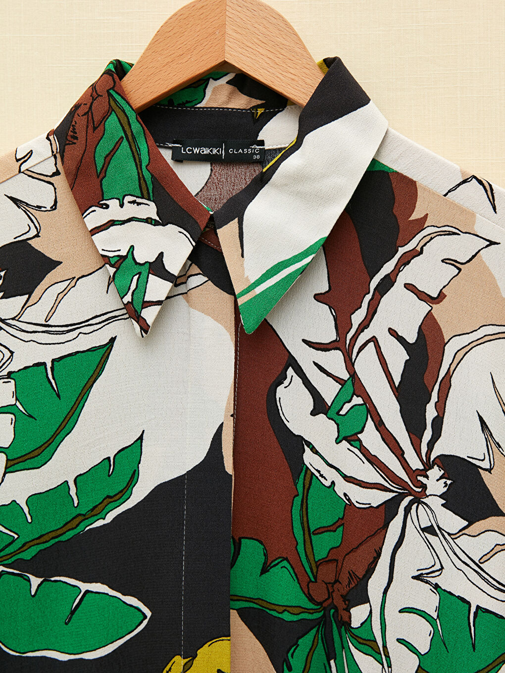 قميص تونيك نسائي كم طويل مطبوع فيسكوز-7