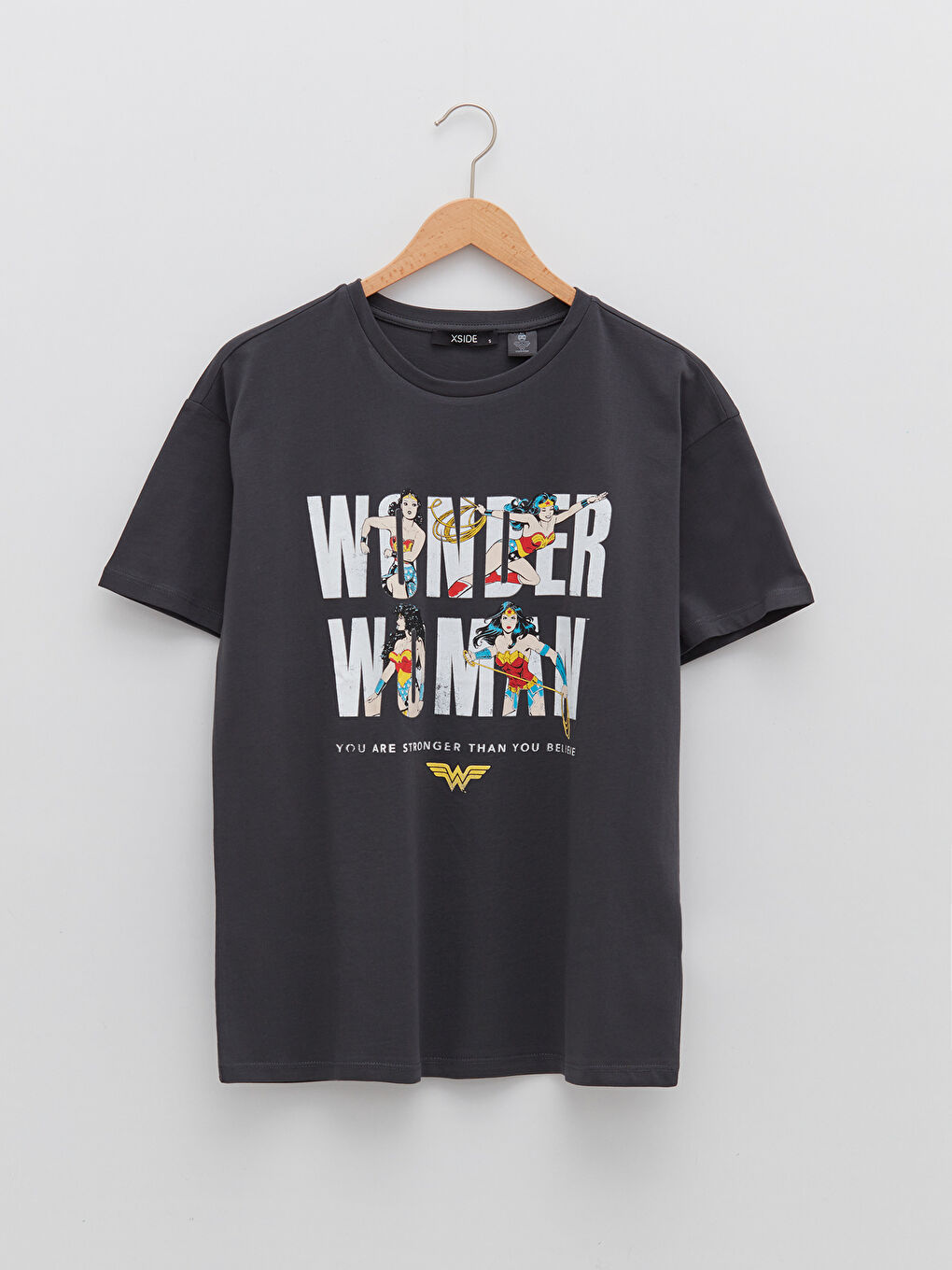 XSIDE Crew Neck Wonder Woman Printed Short Sleeve Cotton Women's T-Shirt -S2GB60Z8-R34
