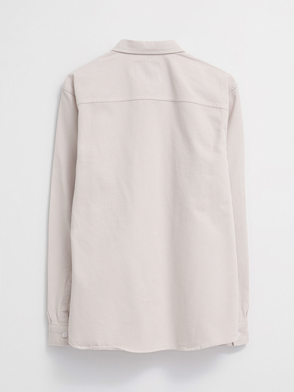 Gri Regular Fit Uzun Kollu Erkek Jean Gömlek-6