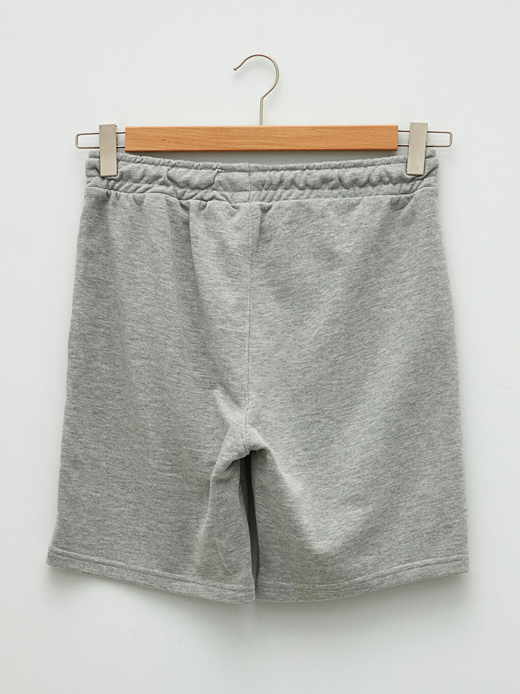 Gri Standart Kalıp Örme Erkek Şort-6