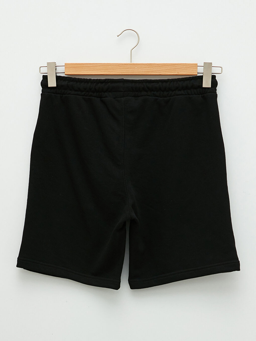 Siyah Standart Kalıp Örme Erkek Şort-6