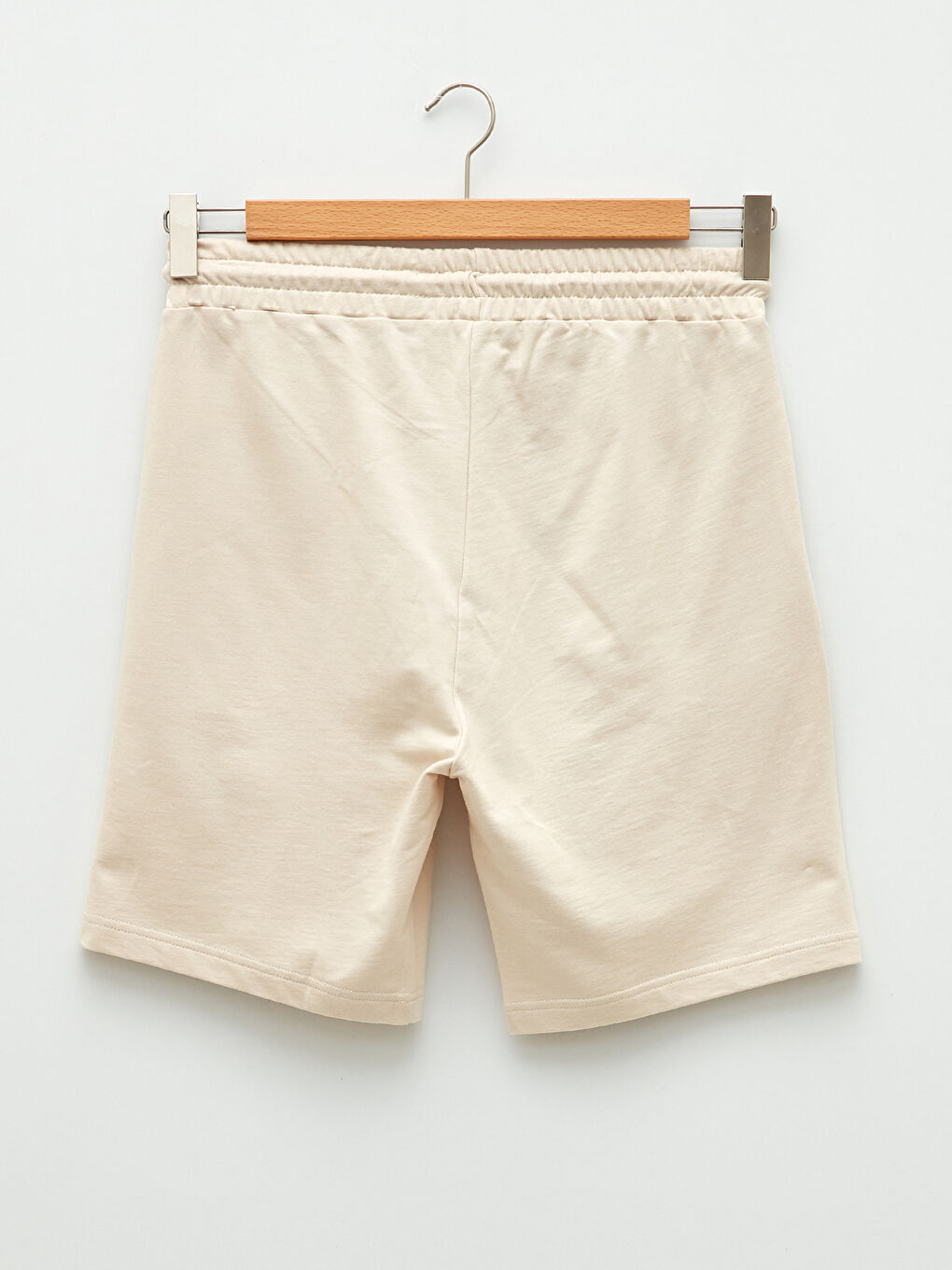 Bej Standart Kalıp Örme Erkek Şort-6