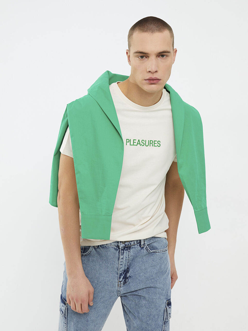 Crew Neck Short Sleeve Printed Combed Cotton Men's T-shirt-1