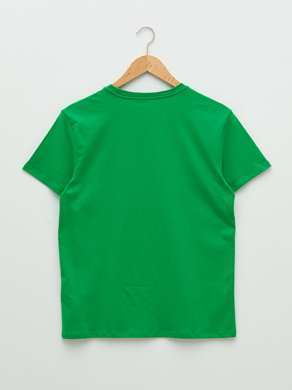 Yeşil Bisiklet Yaka Kısa Kollu Baskılı Penye Erkek Tişört-6