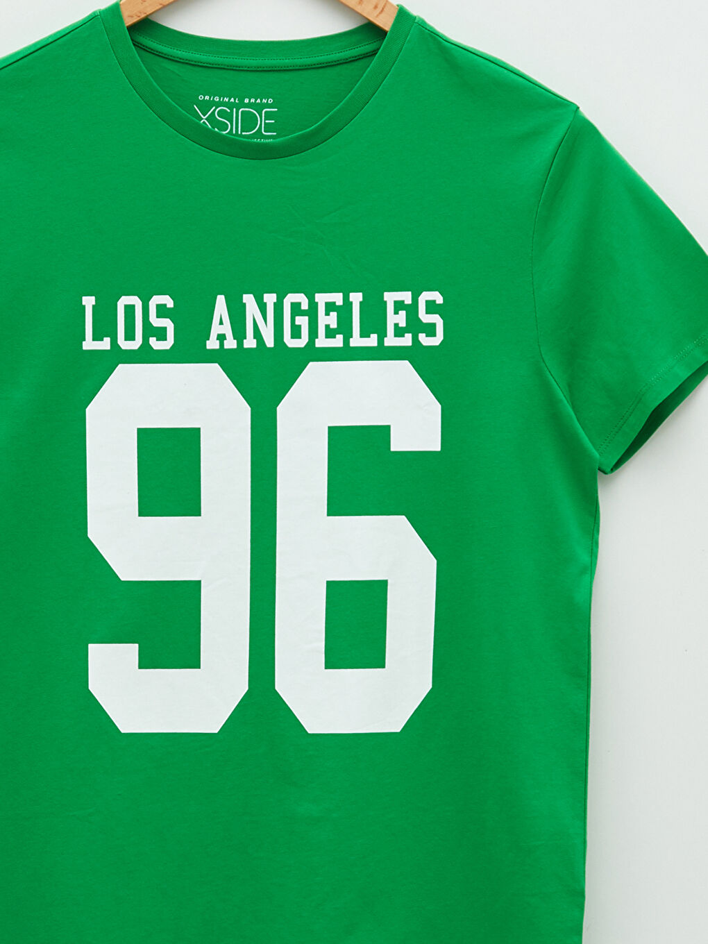 Yeşil Bisiklet Yaka Kısa Kollu Baskılı Penye Erkek Tişört-7