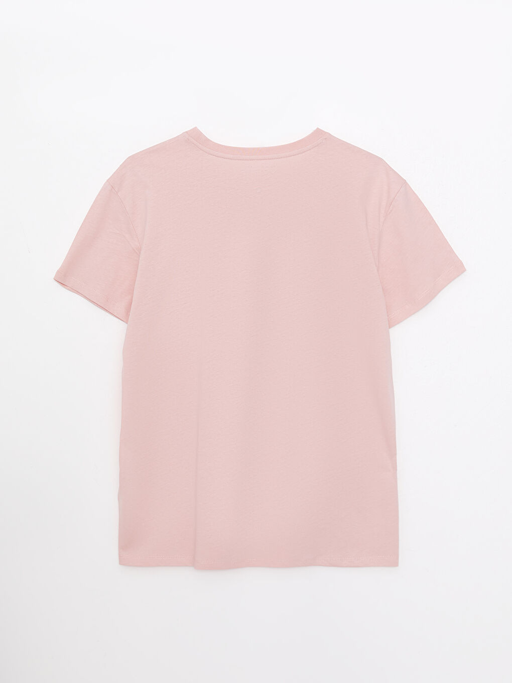 Pembe Bisiklet Yaka Kısa Kollu Baskılı Penye Erkek Tişört-5