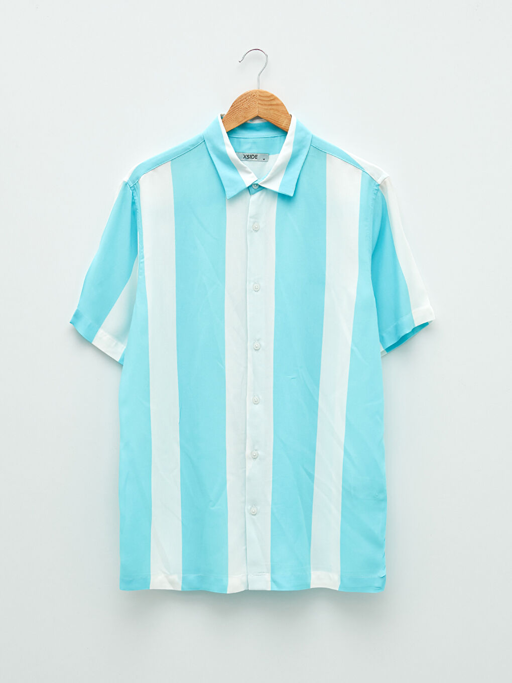 Regular Fit Short Sleeve Striped Men's Shirt-5