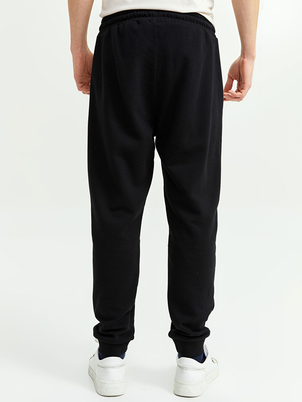 Siyah Standart Kalıp Erkek Pantolon-4