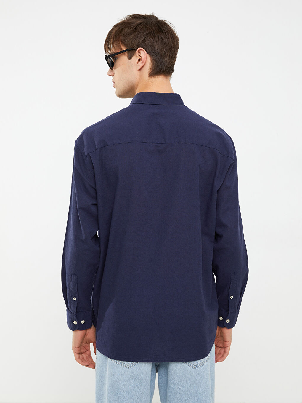 Oversize Long Sleeve Men's Shirt-4