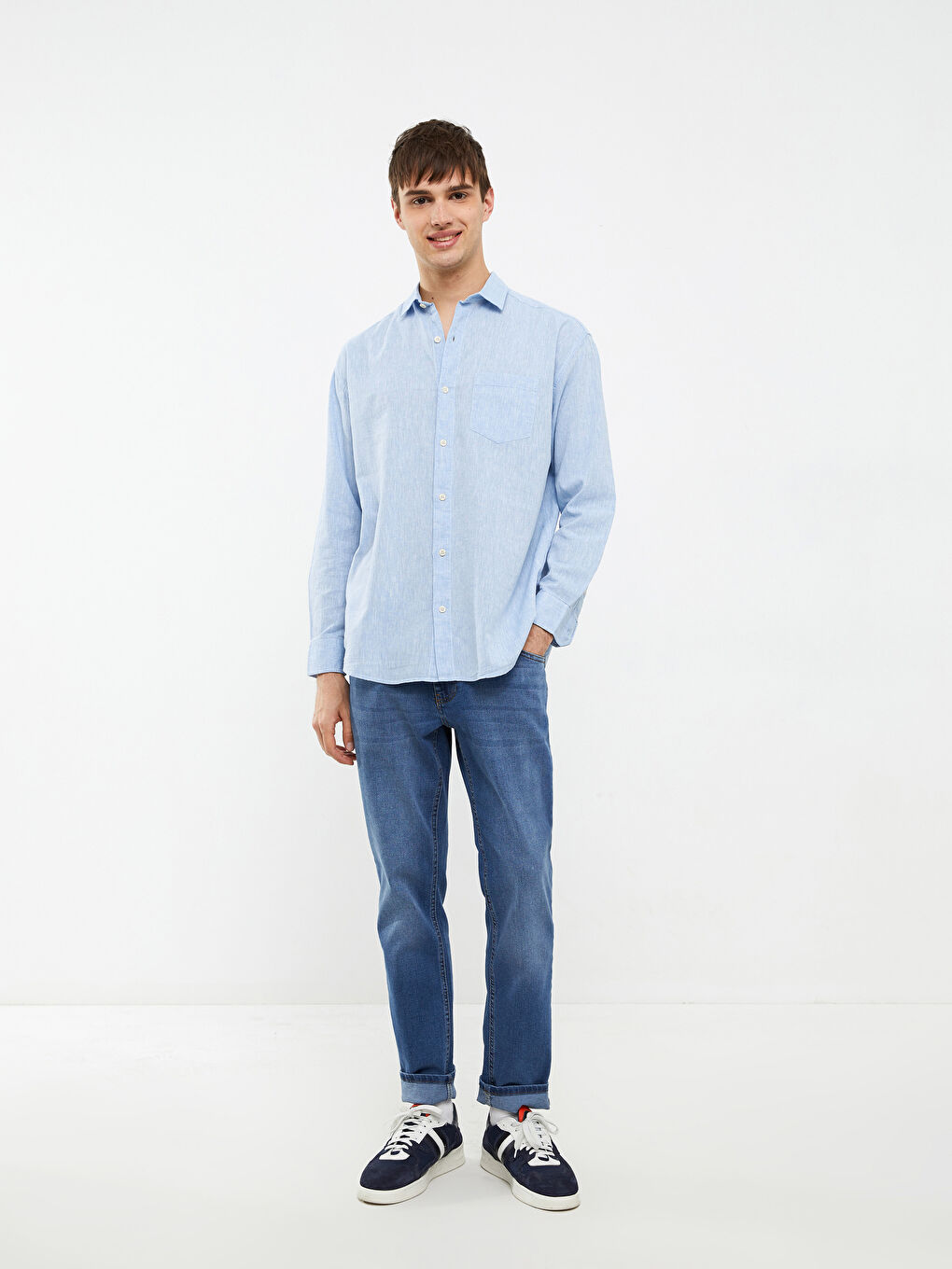 Oversize Long Sleeve Men's Shirt