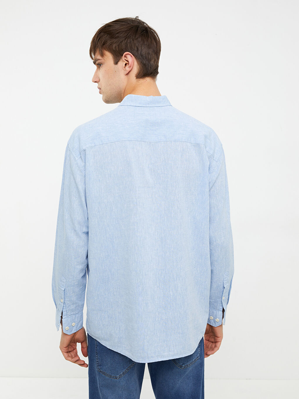 Oversize Long Sleeve Men's Shirt-4