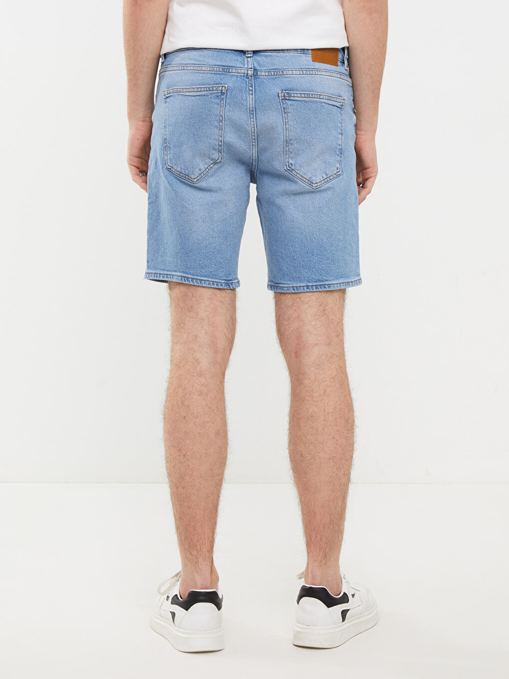 Mavi Standart Kalıp Erkek Jean Şort-4