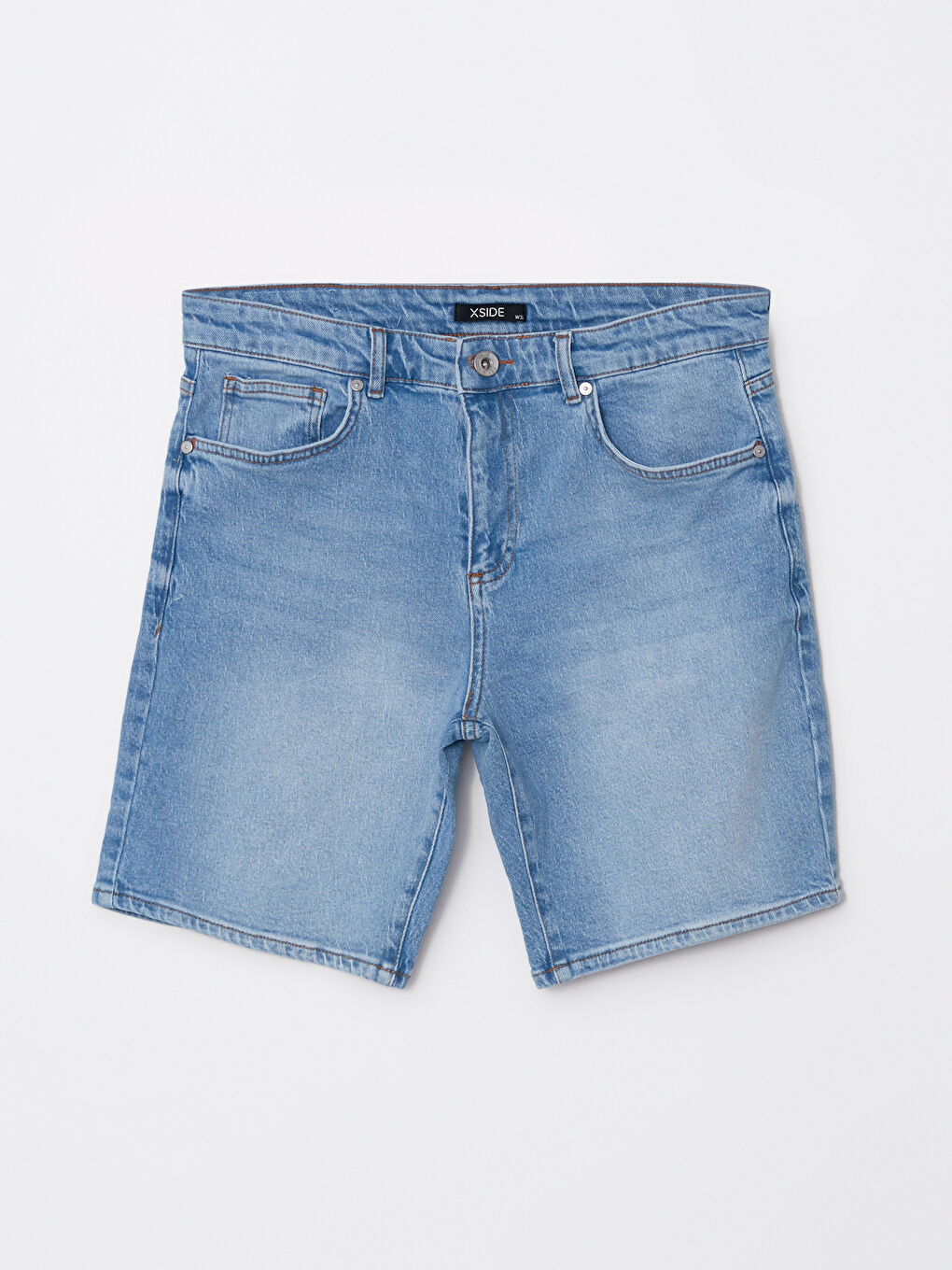 Mavi Standart Kalıp Erkek Jean Şort-5