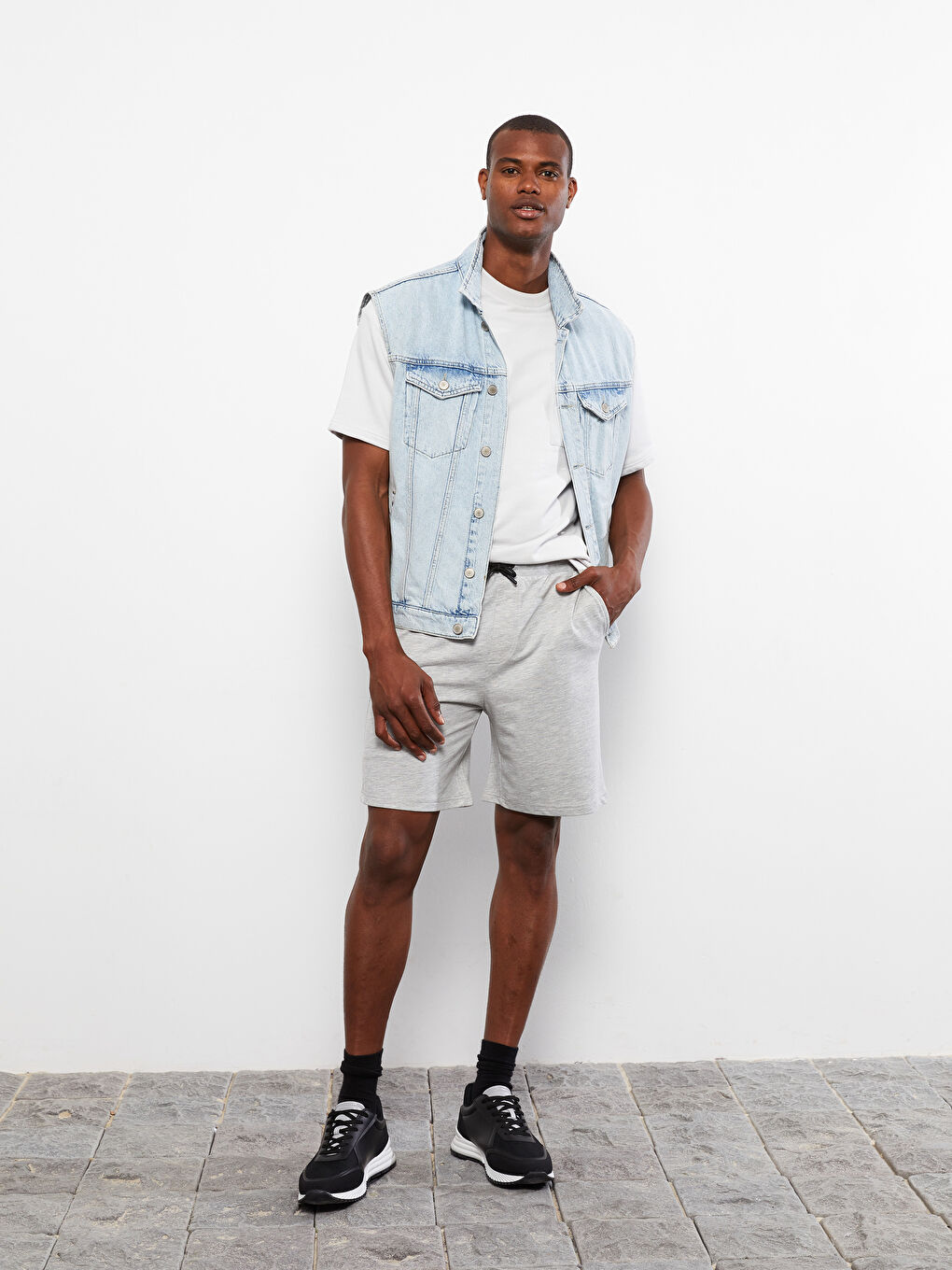 Standard Pattern Knitted Men's Shorts -S2GC74Z8-LAL