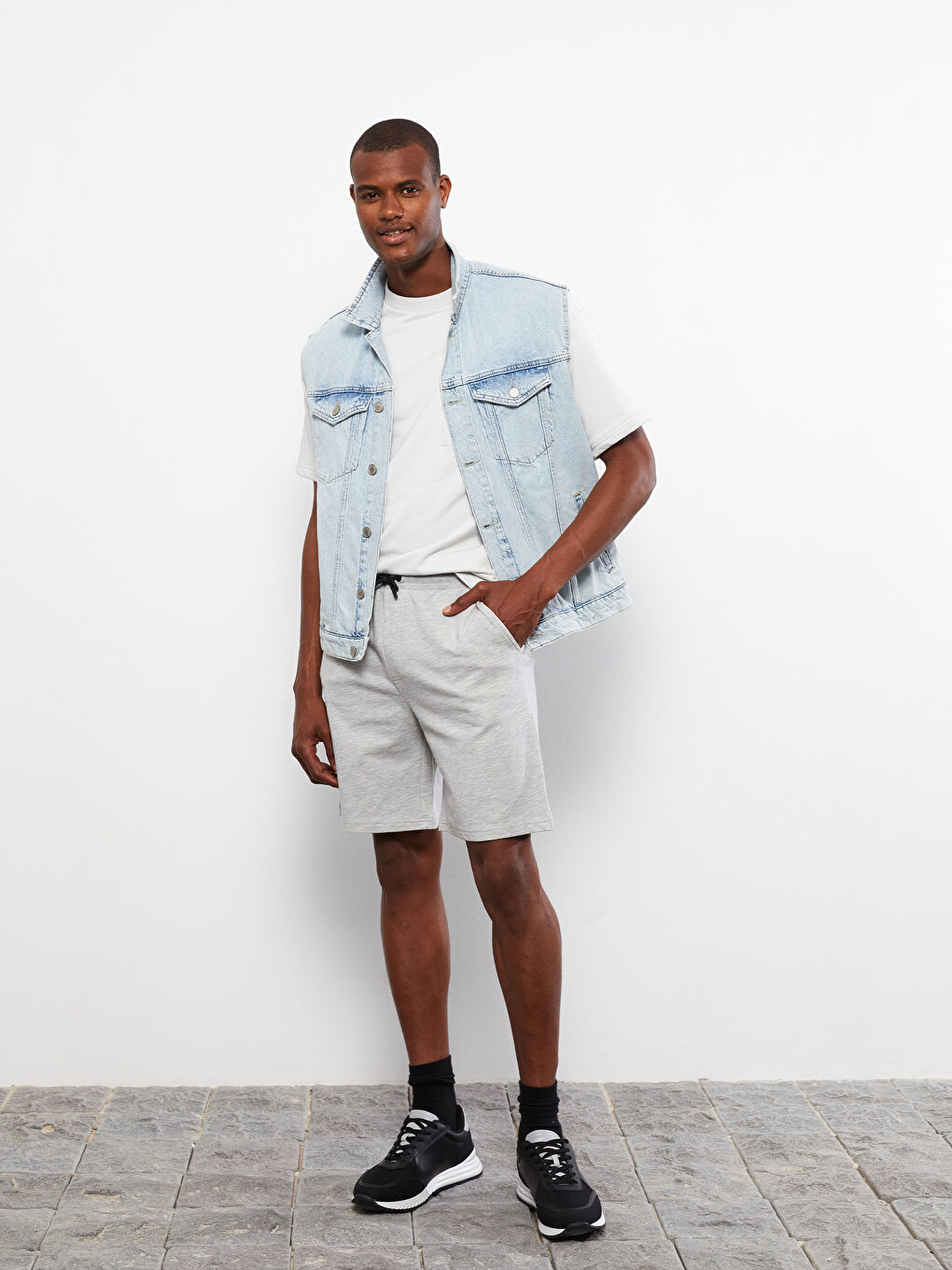 Standard Pattern Knitted Men's Shorts -S2GC74Z8-LAL