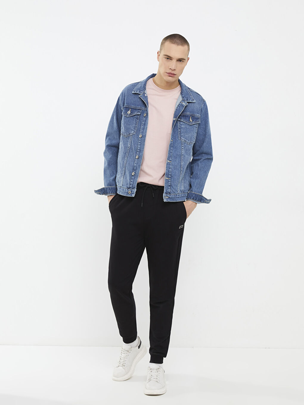 Siyah Standart Kalıp Erkek Eşofman Altı