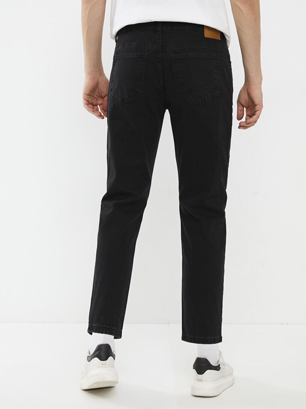 Antrasit Loose Fit Erkek Jean Pantolon-4