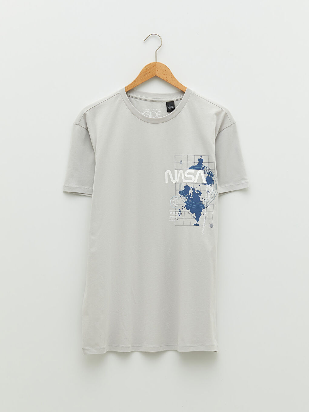 XSIDE Crew Neck Short Sleeve Nasa Printed Combed Cotton Men's T-Shirt -S2GD00Z8-RUC