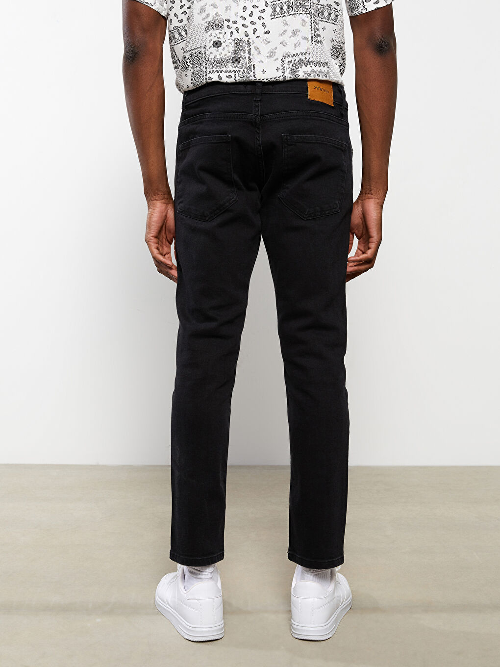 Siyah Slim Fit Erkek Jean Pantolon-4