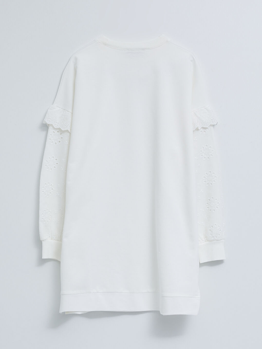 Crew Neck Embroidered Long Sleeve Oversize Women's Sweatshirt Tunic-6