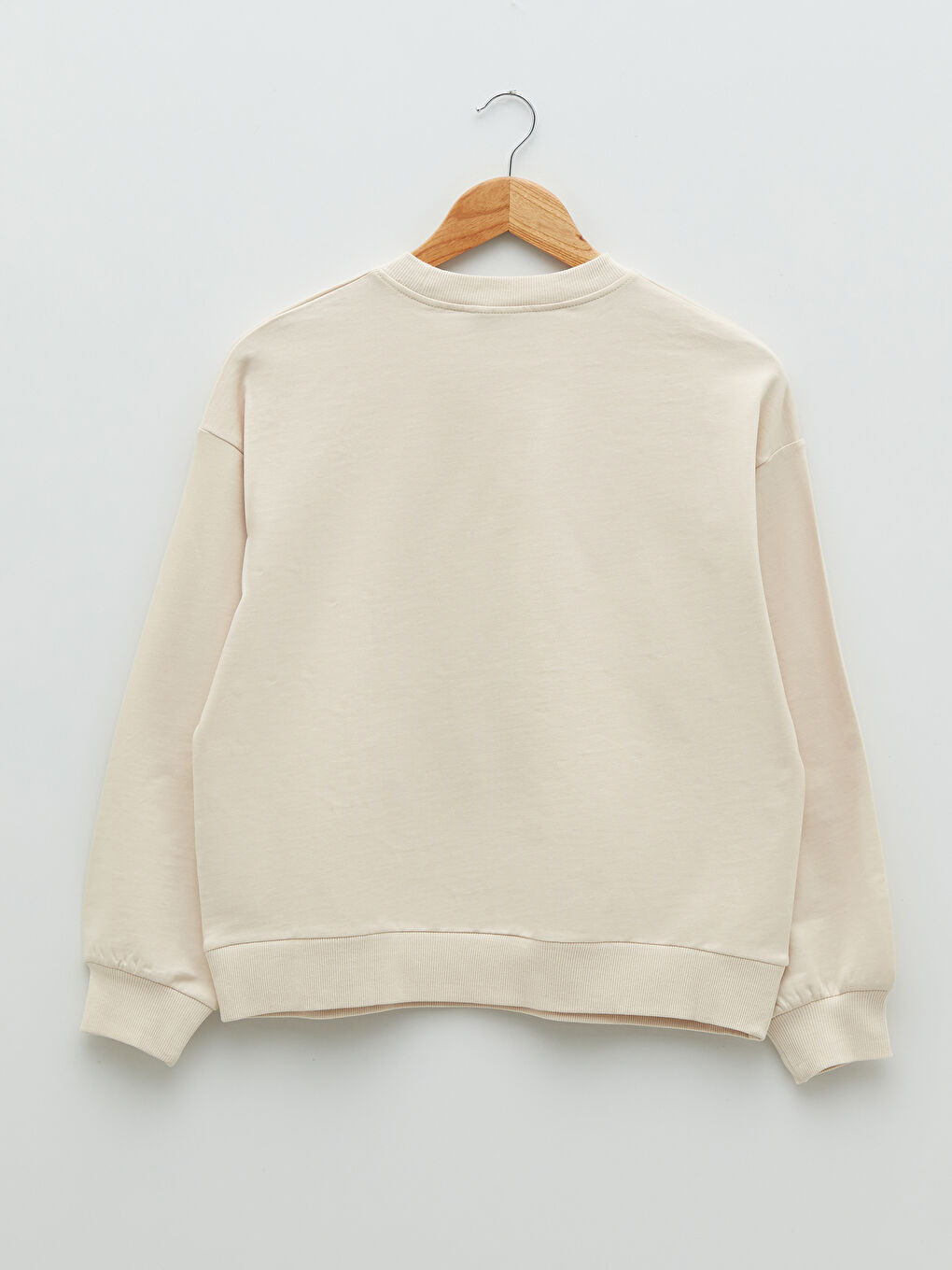 Crew Neck Straight Long Sleeve Oversize Cotton Women's Sweatshirt Tunic-6