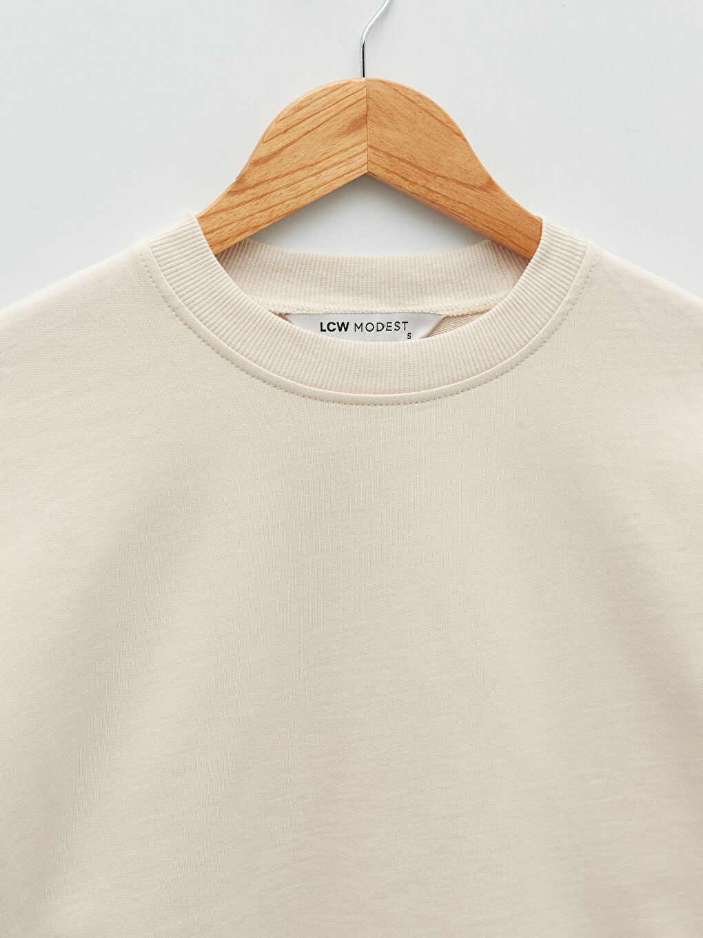 Crew Neck Straight Long Sleeve Oversize Cotton Women's Sweatshirt Tunic-7