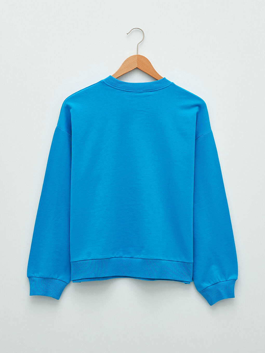 Crew Neck Straight Long Sleeve Oversize Cotton Women's Sweatshirt Tunic-5
