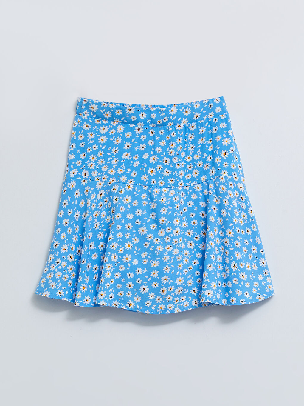 XSIDE Elastic Waist Floral Viscose Women's Short Skirt -S2GD85Z8-RWH