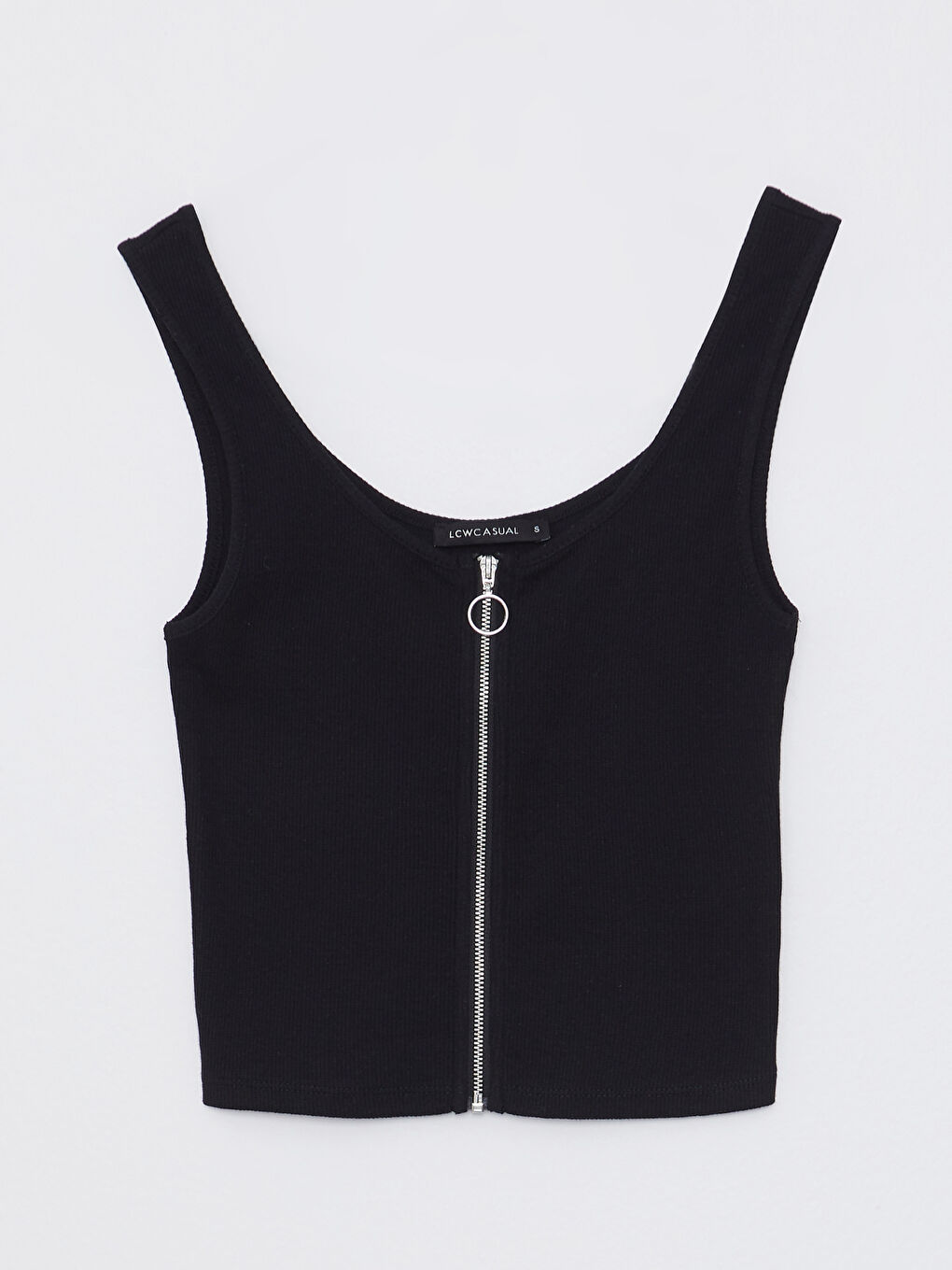 Women U Neck Sleeveless Plain Singlet-5
