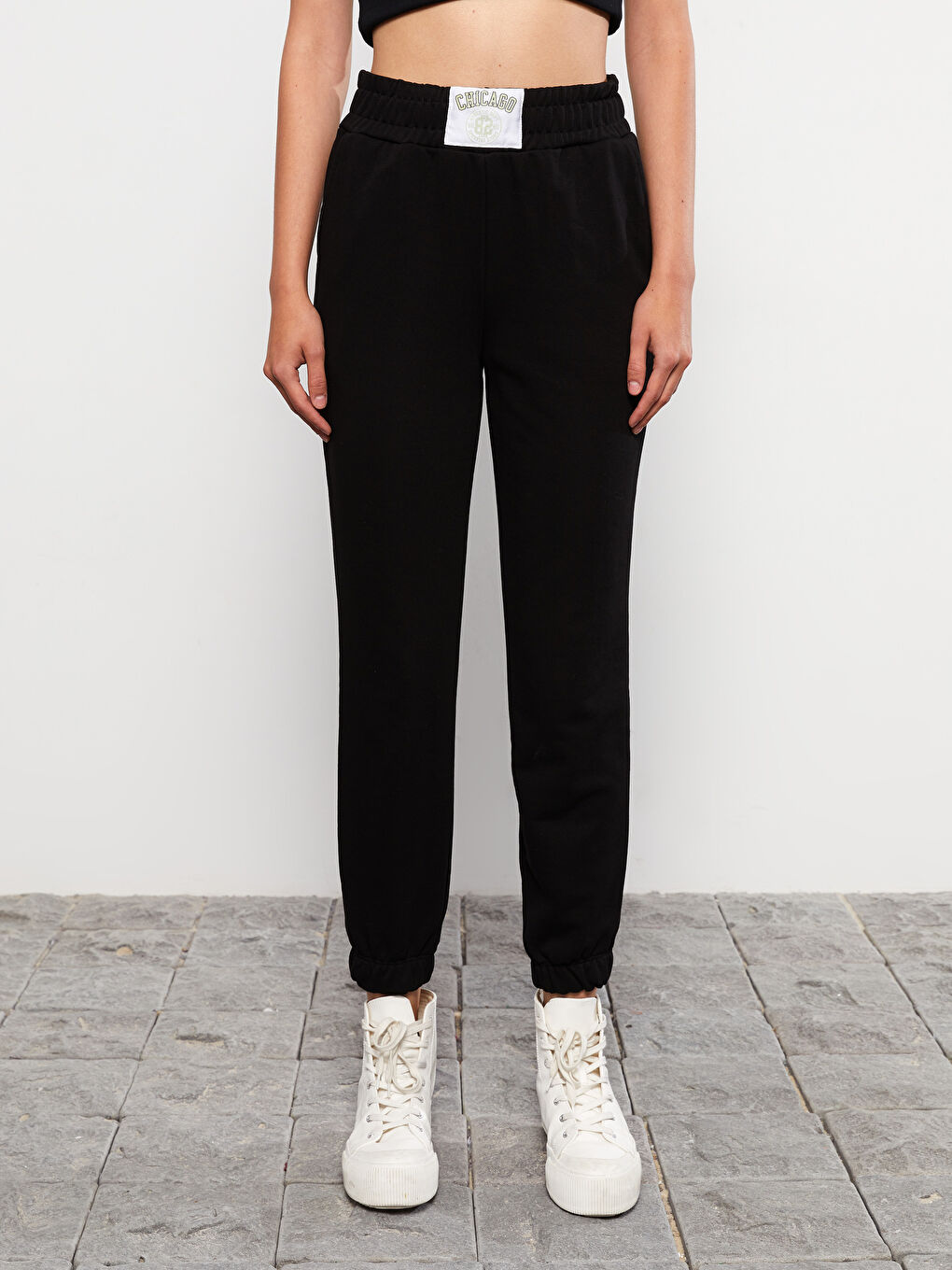 بنطال رياضي بطبعة بخصر مطاطي للسيدات-2