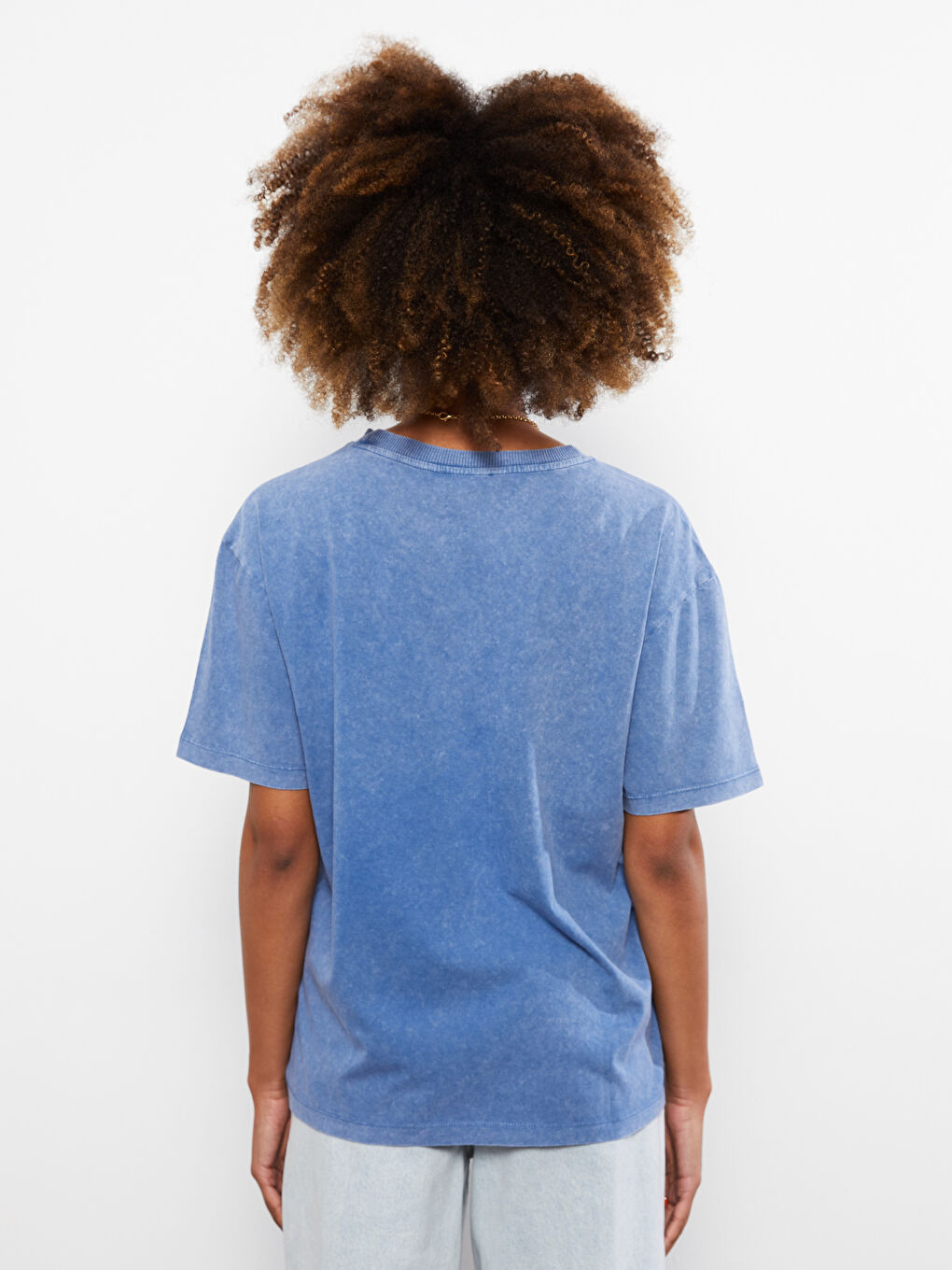 Crew Neck Printed Short Sleeve Cotton Women's T-shirt-4