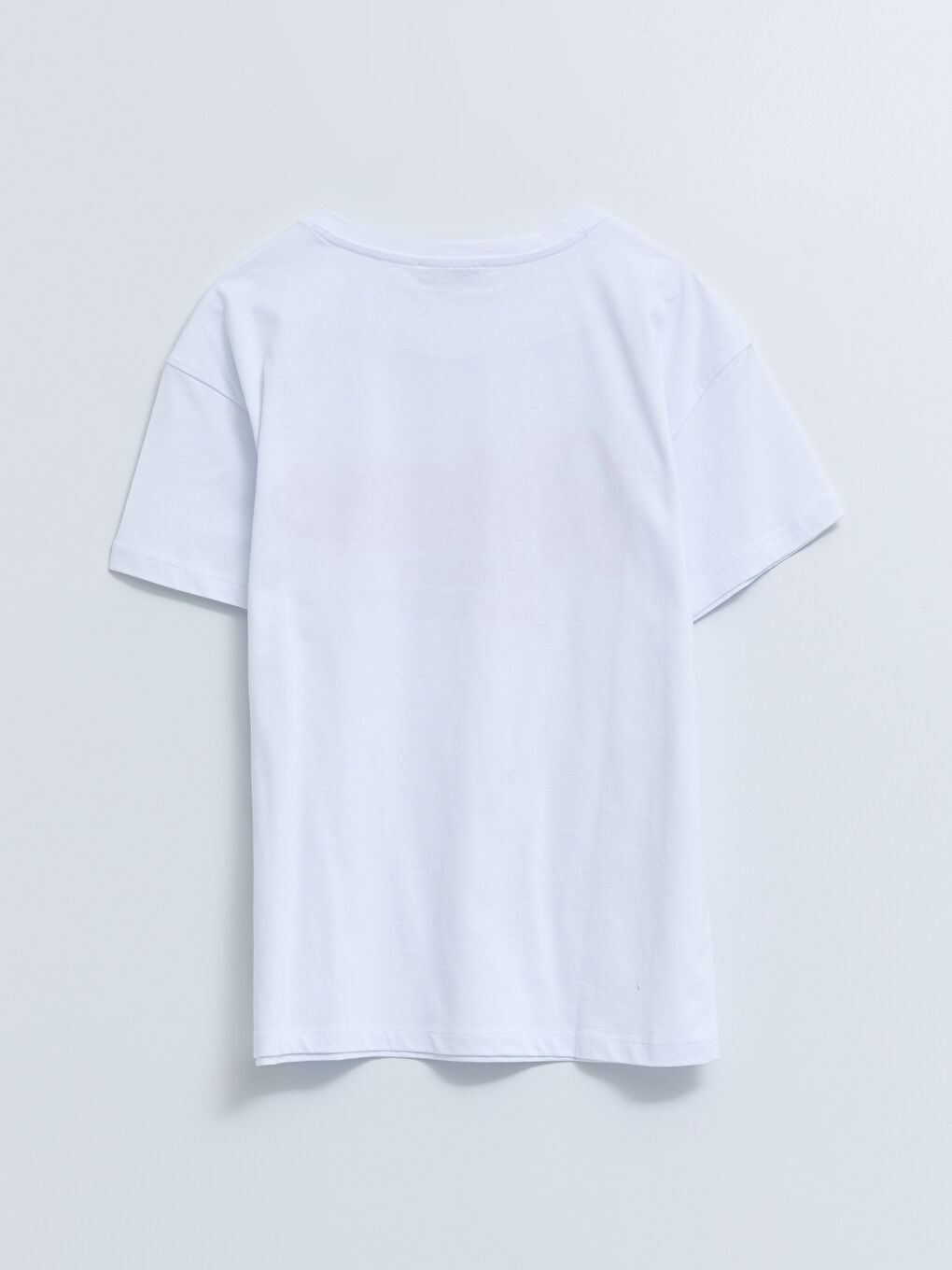 Crew Neck Letter Printed Short Sleeve Cotton Women's T-Shirt-11