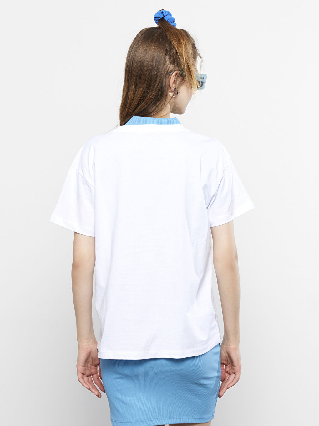 Crew Neck Letter Printed Short Sleeve Cotton Women's T-Shirt-9