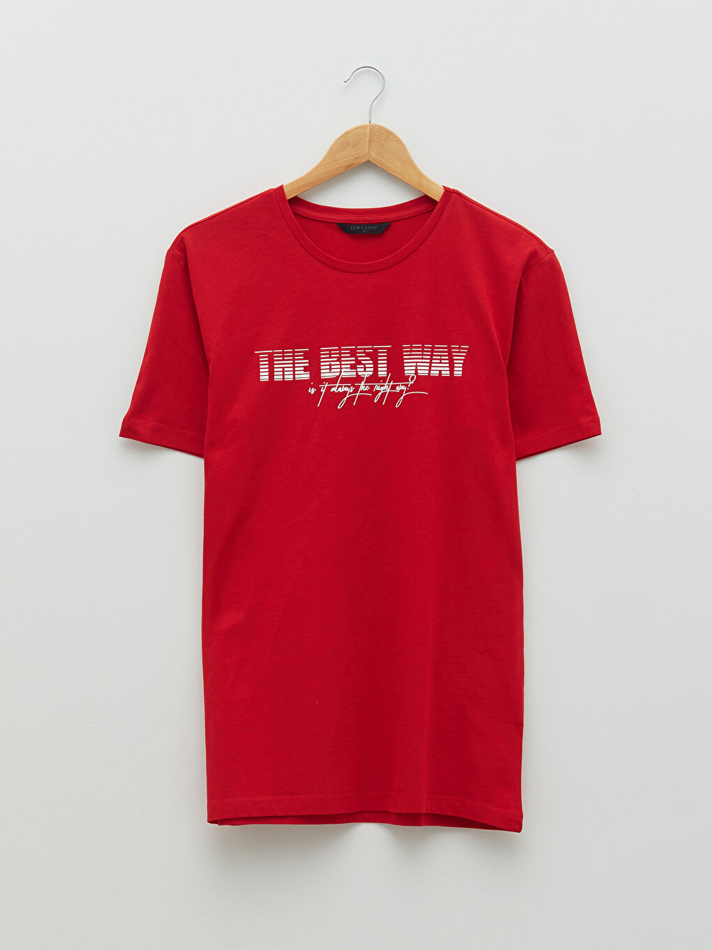 Crew Neck Short Sleeve Printed Combed Cotton Men's T-shirt-5