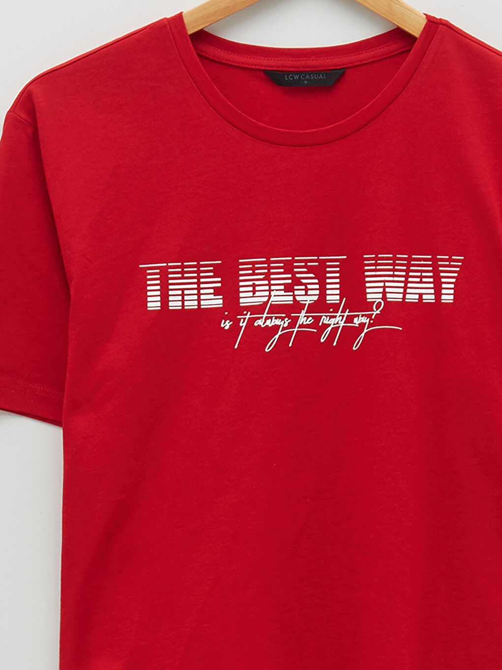 Crew Neck Short Sleeve Printed Combed Cotton Men's T-shirt-7