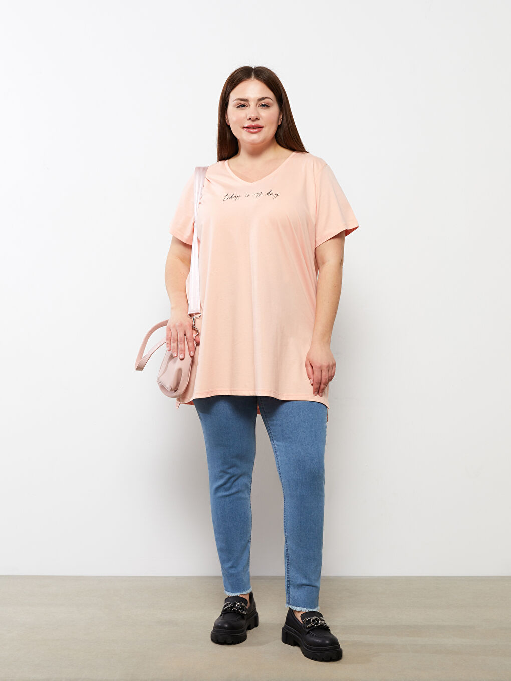 Pembe Şeftali Tişört