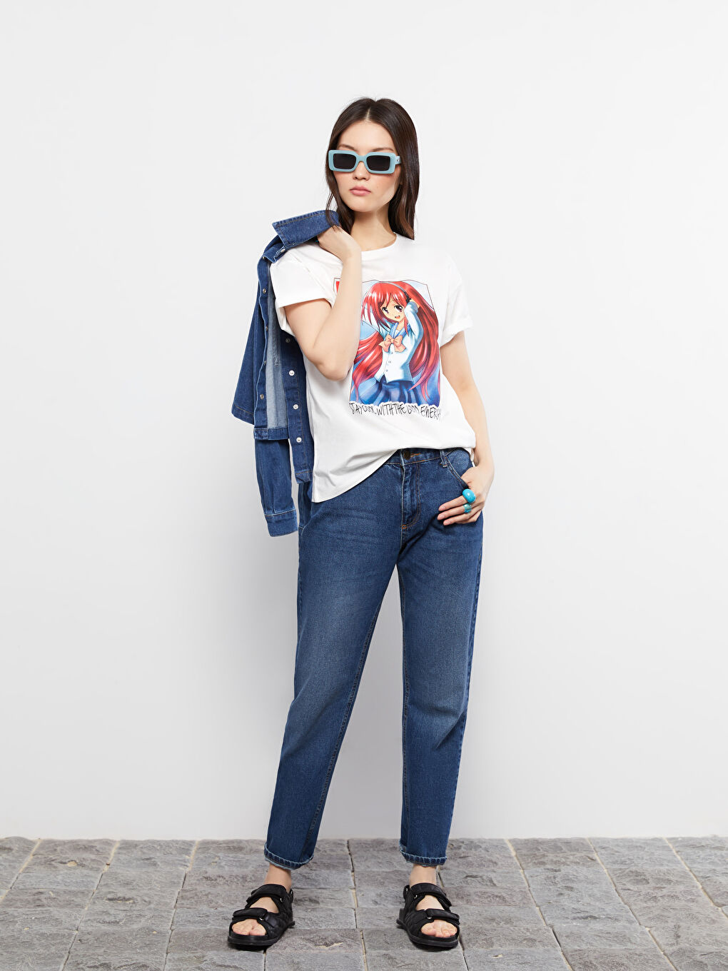 Crew Neck Printed Short Sleeve Women's Cotton T-Shirt