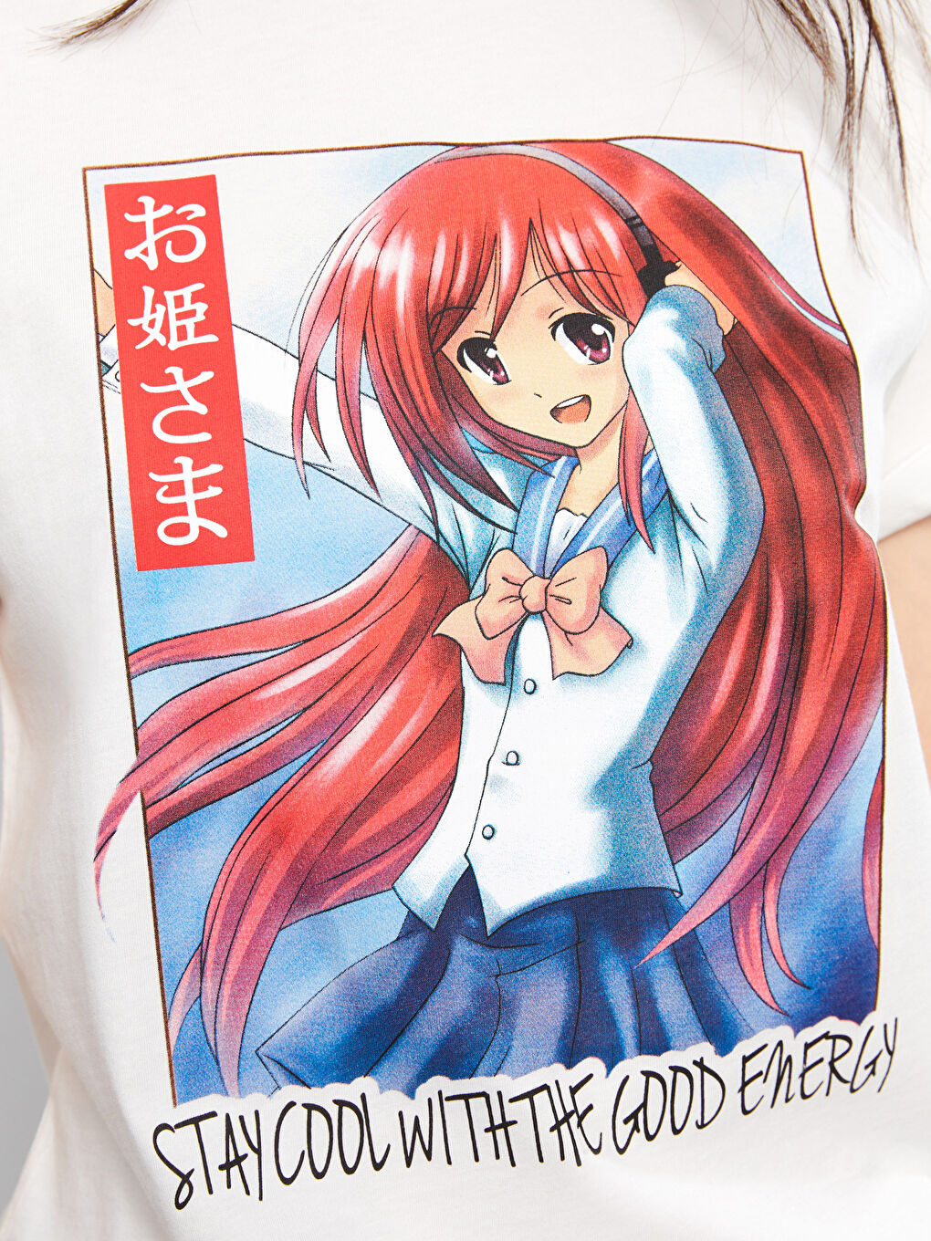 Crew Neck Printed Short Sleeve Women's Cotton T-Shirt-3